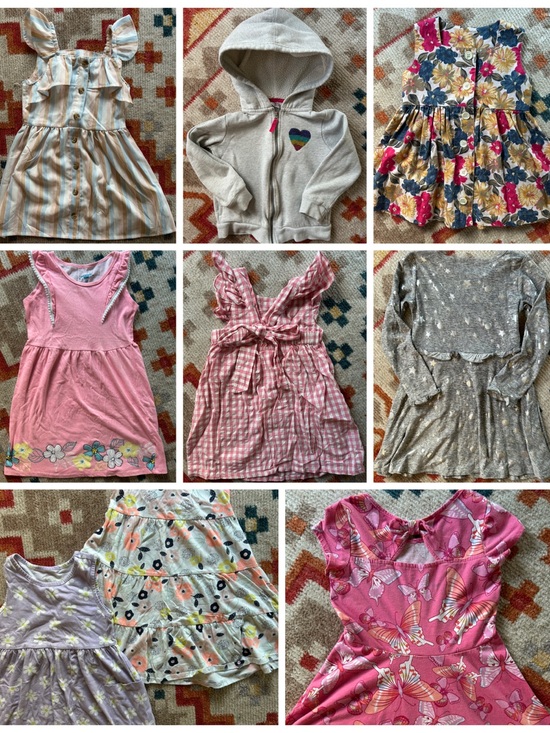 Extremely Me Other - Mixed Girls Dress Lot — Floral, Pink, Gray & Cream Pieces